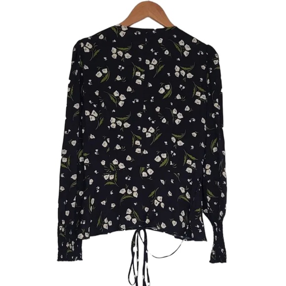 Reformation Jam Floral Wrap Tie Top Size L Womens - Picture 2 of 12